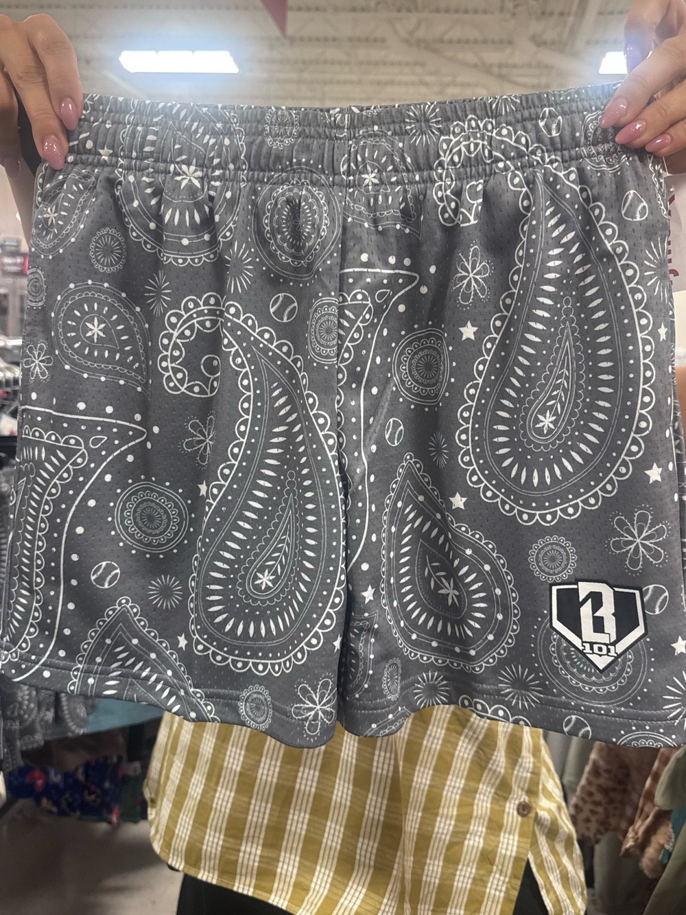 Baseball lifestyle 101 gray paisley Shorts